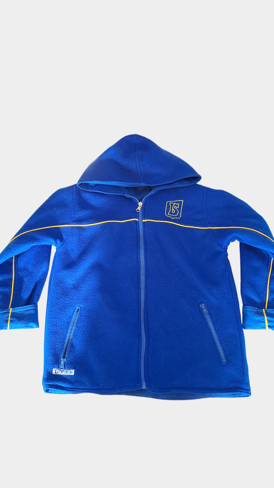 Campera polar azul Francia con capucha de Sarmiento